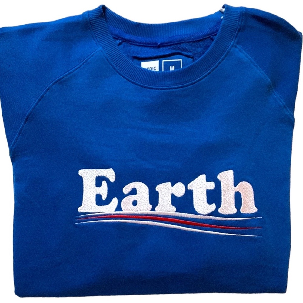NWT Dedicated 100% organic cotton sweatshirt for men/women in blue size M